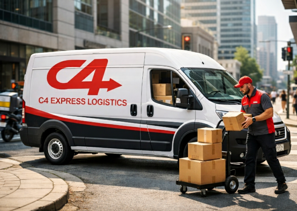A van courier company delivering in the Lower Mainland, BC.