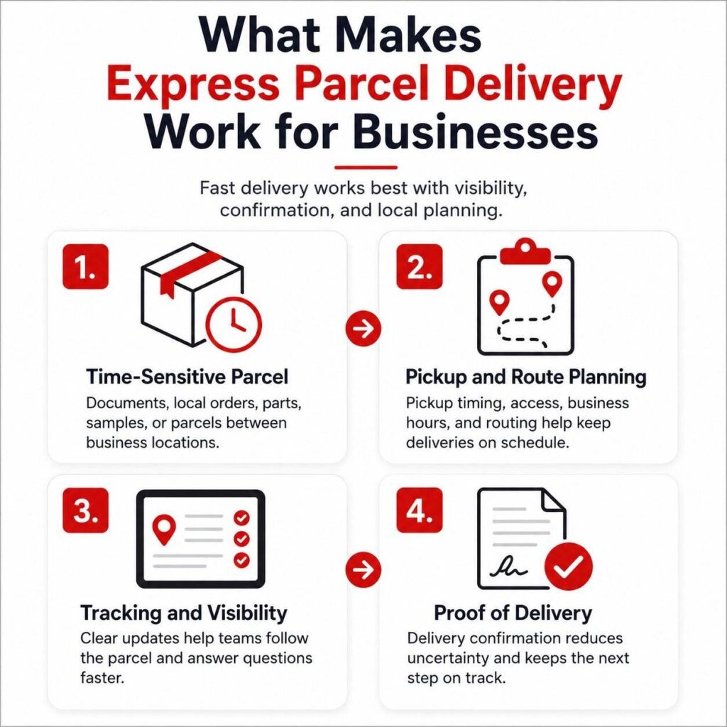 infographic about express parcel