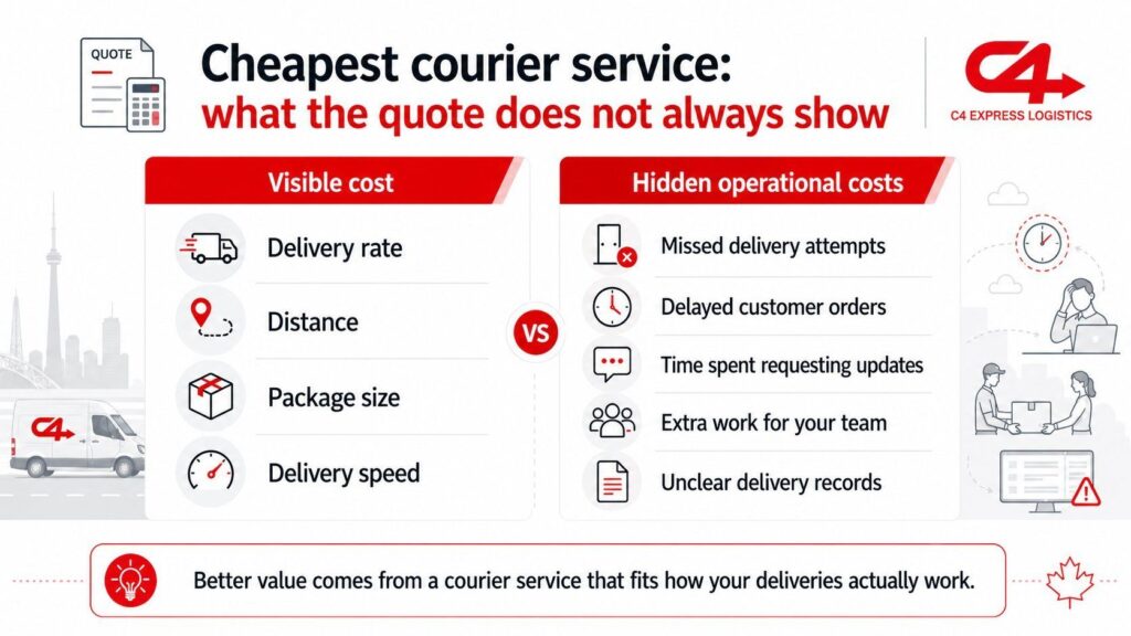 infographic cheapest courier service